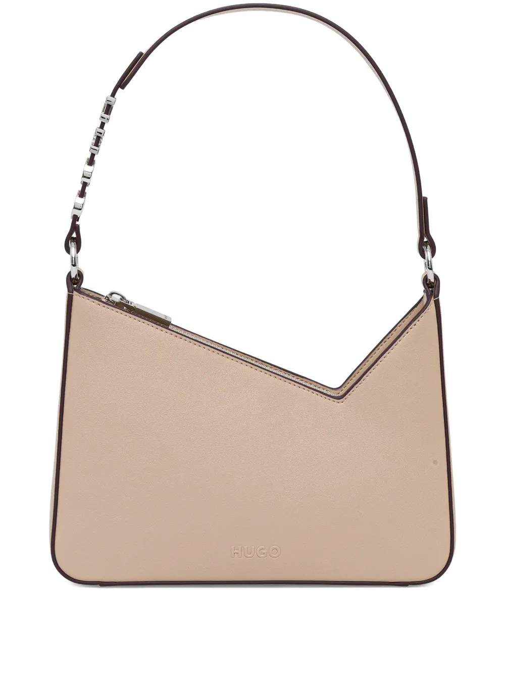 logo-plaque chain-embellished shoulder bag
