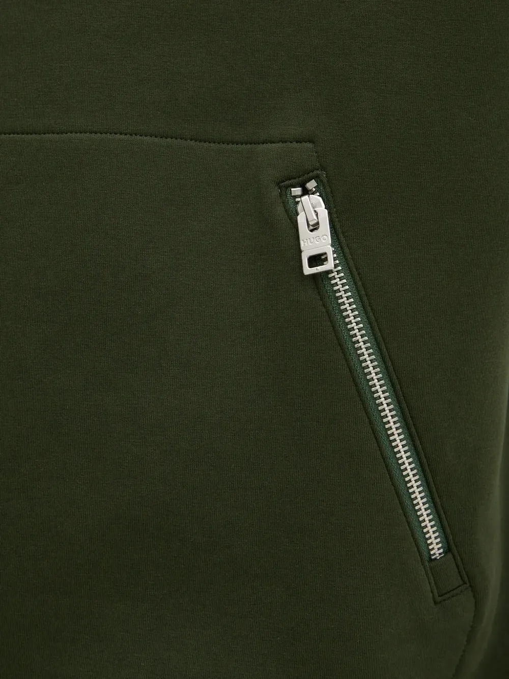 Hugo Boss Zip-pockets Hoodie In Green