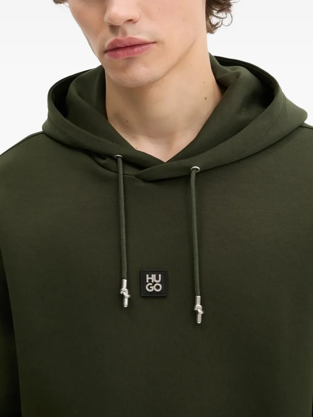 Hugo Boss Zip-pockets Hoodie In Green