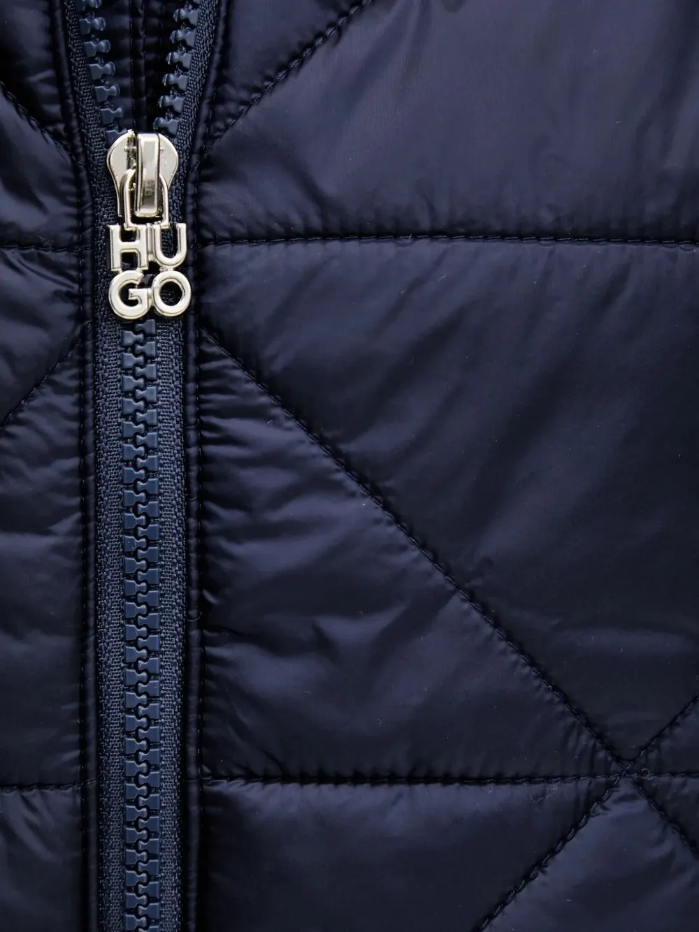 HUGO quilted hooded jacket Blauw