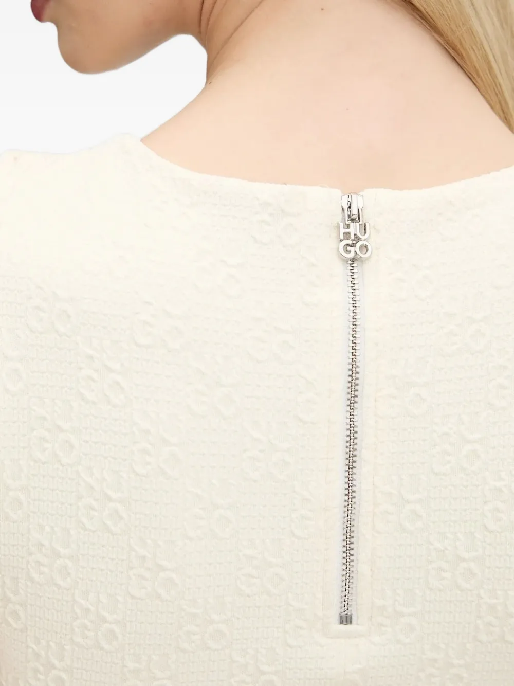 HUGO textured sleeveless tank top Beige