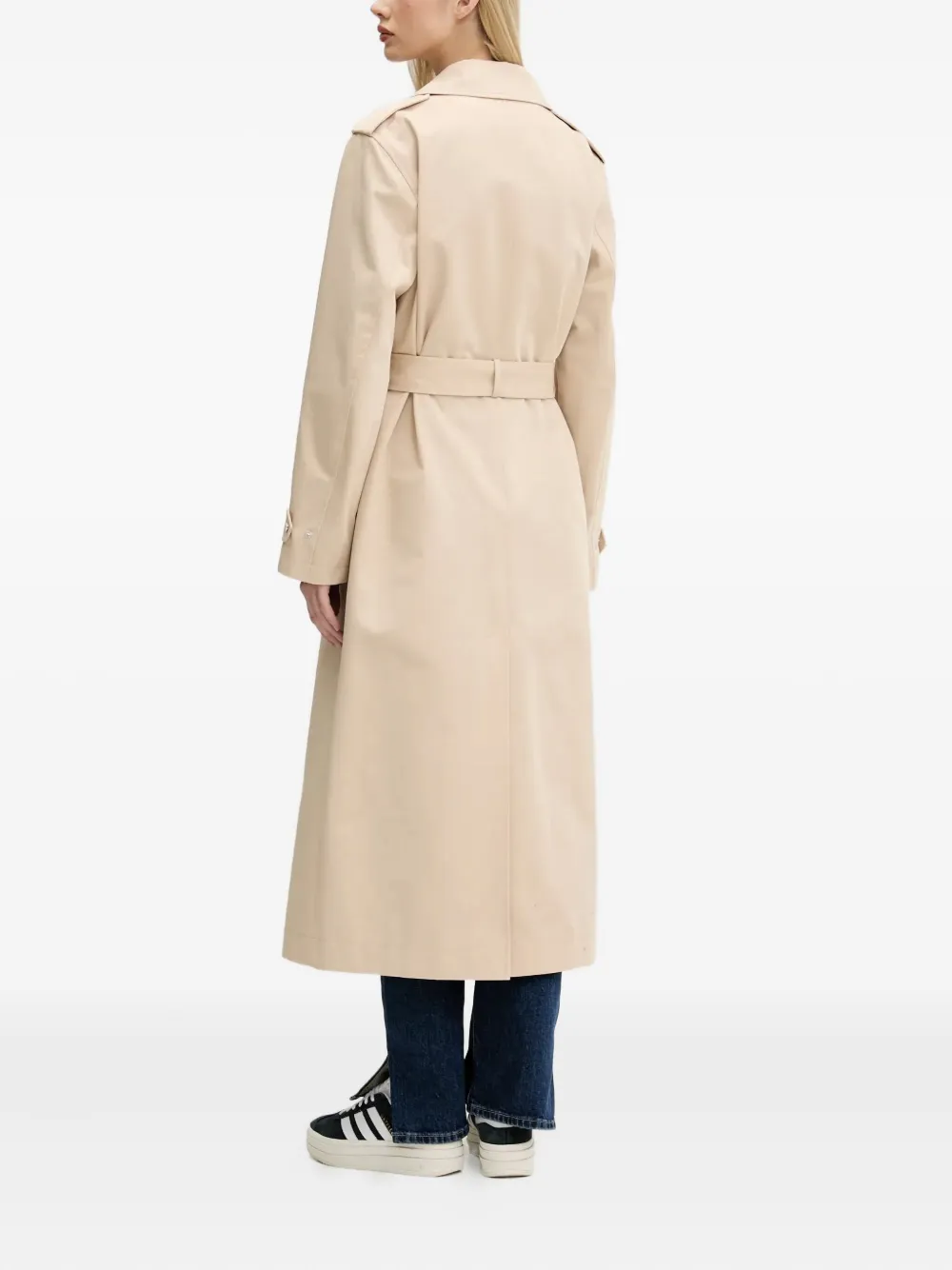 HUGO Jas met ceintuur en rits Beige