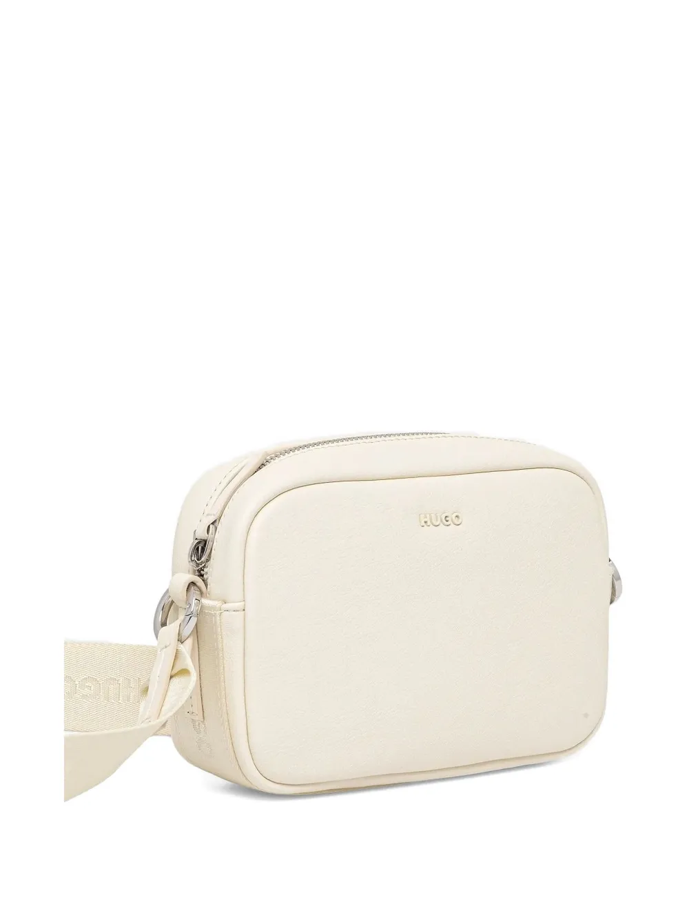HUGO logo-plaque cross-body bag Beige