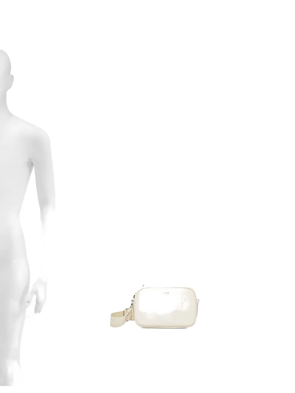 HUGO logo-plaque cross-body bag Beige