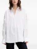 HUGO slit-sleeve tie-detail shirt - White