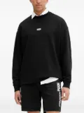 HUGO logo-print crew-neck sweatshirt - Black