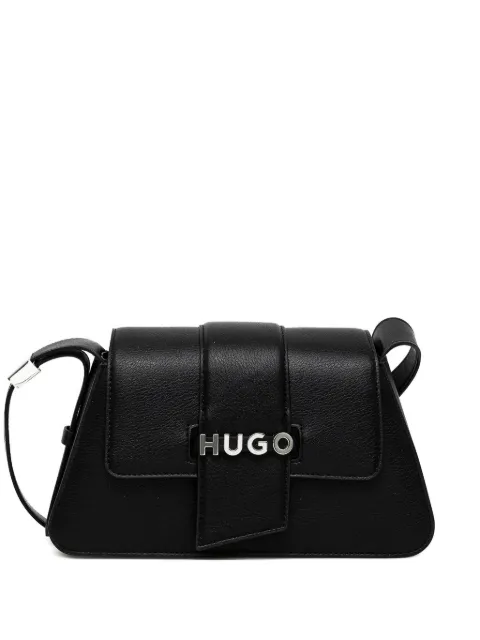 HUGO bolsa de hombro con logo y solapa
