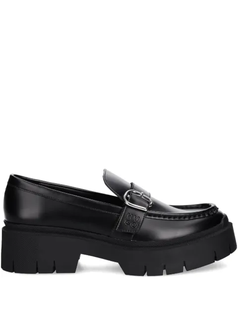 HUGO buckle-detail platform loafers