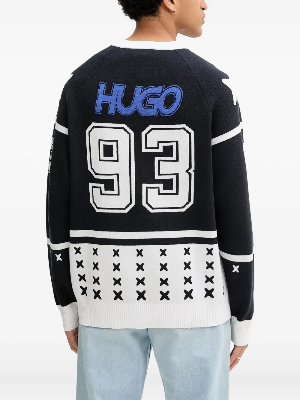 HUGO Trui met raglan mouwen Wit