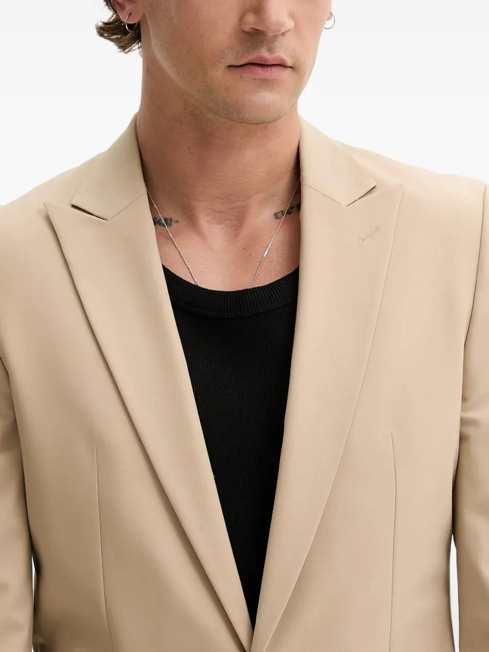 HUGO Blazer met enkele rij knopen Beige