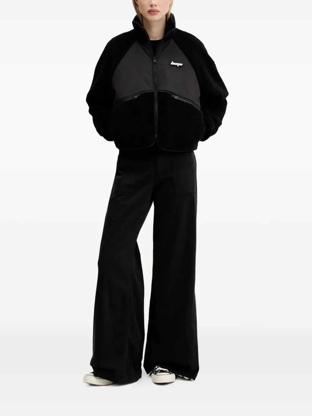 HUGO belted trousers - Zwart