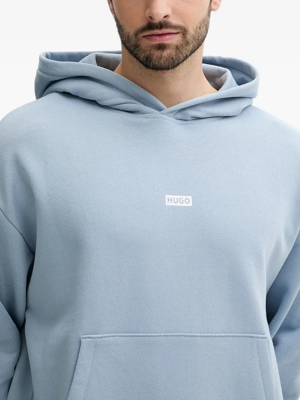 HUGO Hoodie met logoprint Blauw