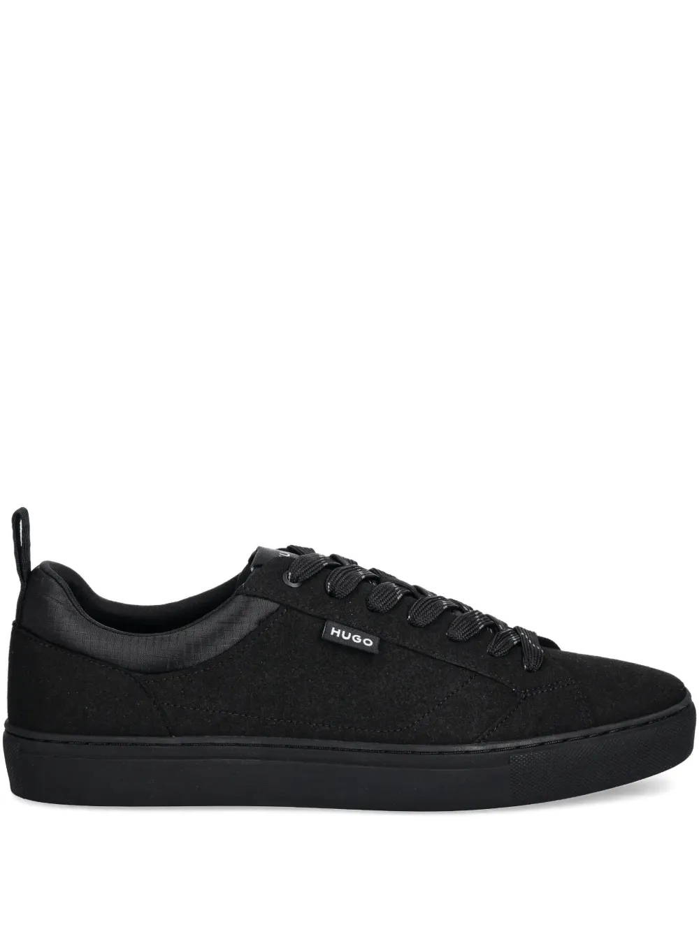 HUGO Morrie lace-up suede sneakers Black