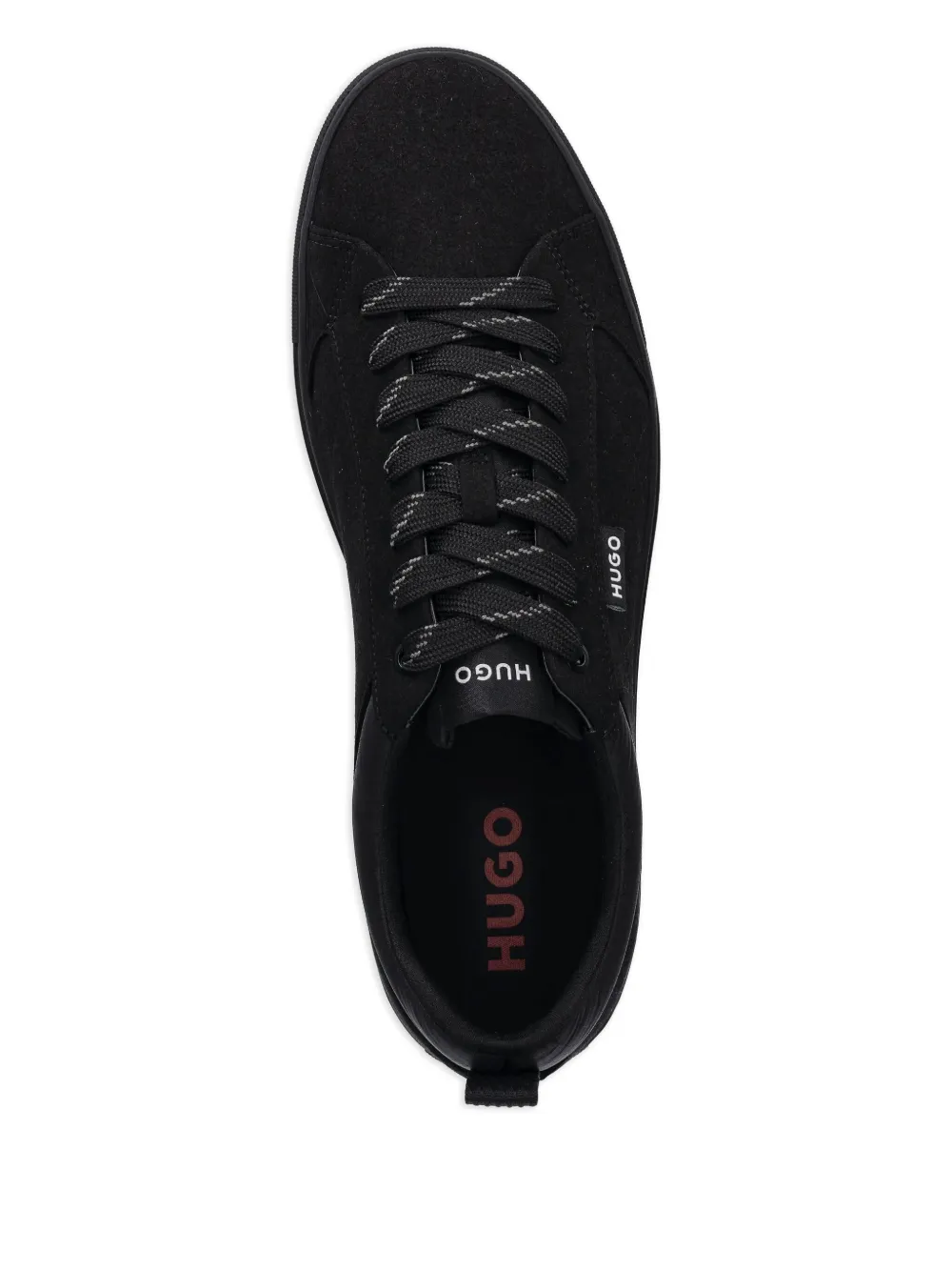 HUGO Morrie lace-up suede sneakers Black