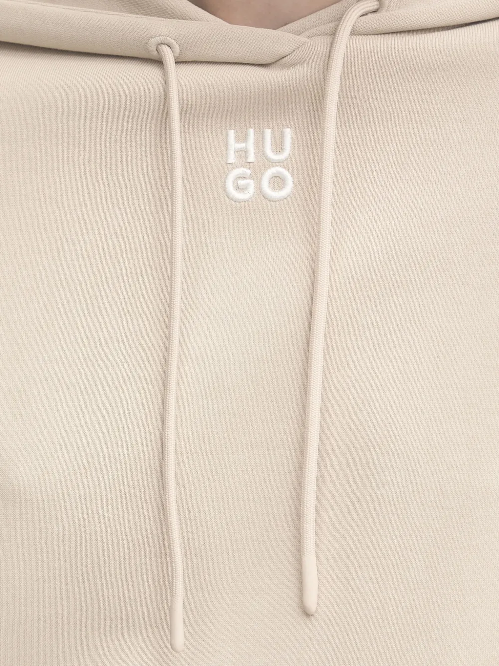 HUGO Hoodie met geborduurd logo Beige