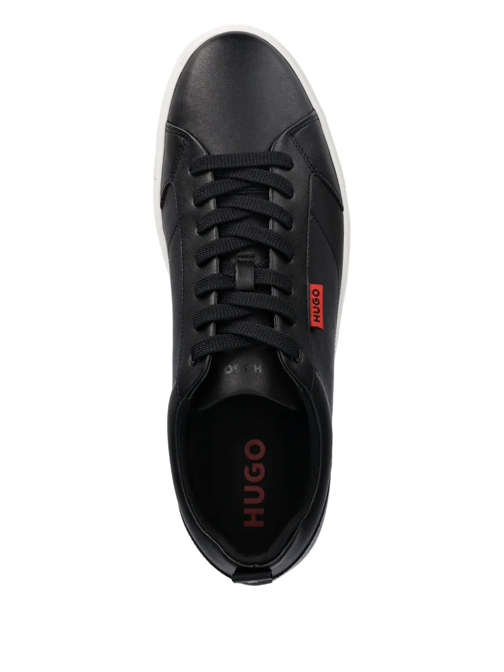 HUGO Morrie lace-up leather sneakers Black