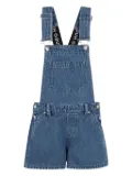 HUGO logo-strap denim dungaree - Blue
