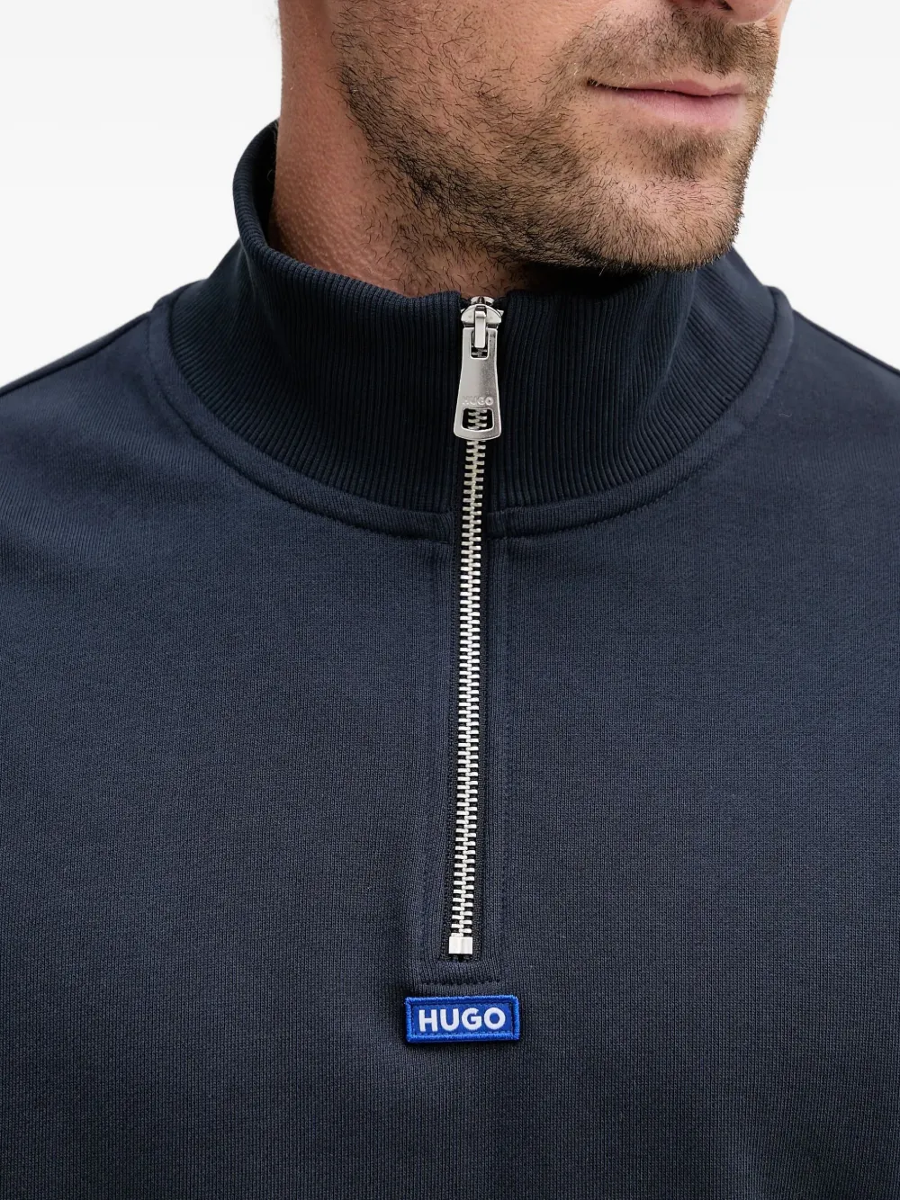 HUGO Sweater met hoge hals Blauw