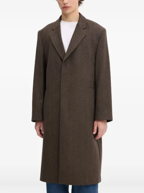 HUGO herringbone single-breasted coat