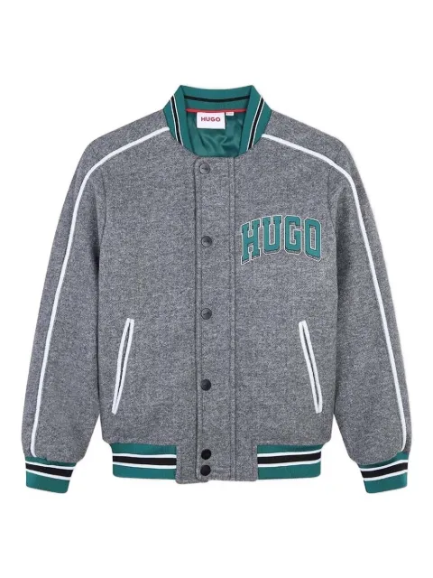 HUGO logo-print bomber jacket