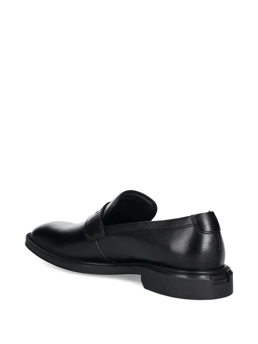 HUGO penny leather loafers Black