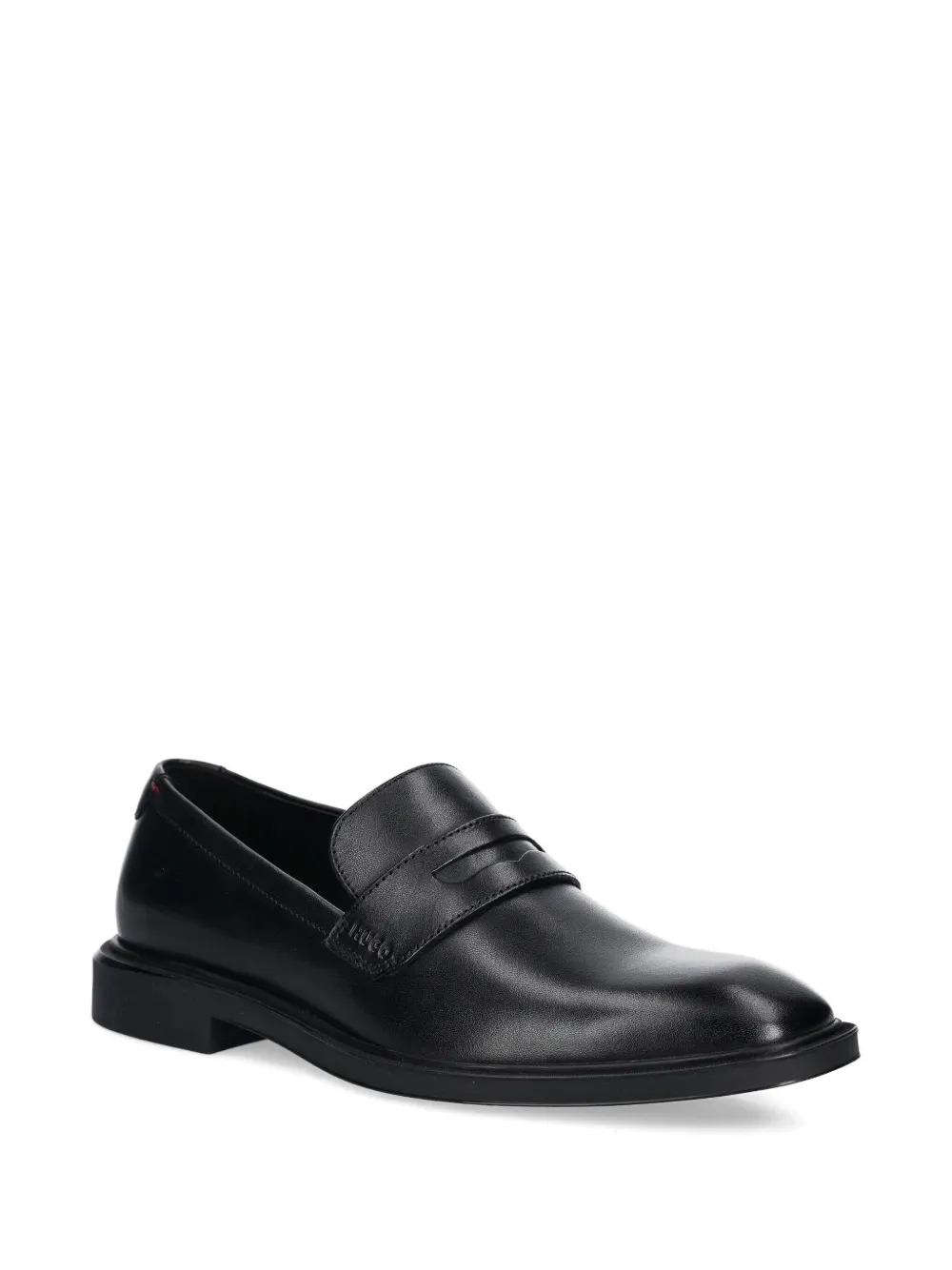 HUGO penny leather loafers Black