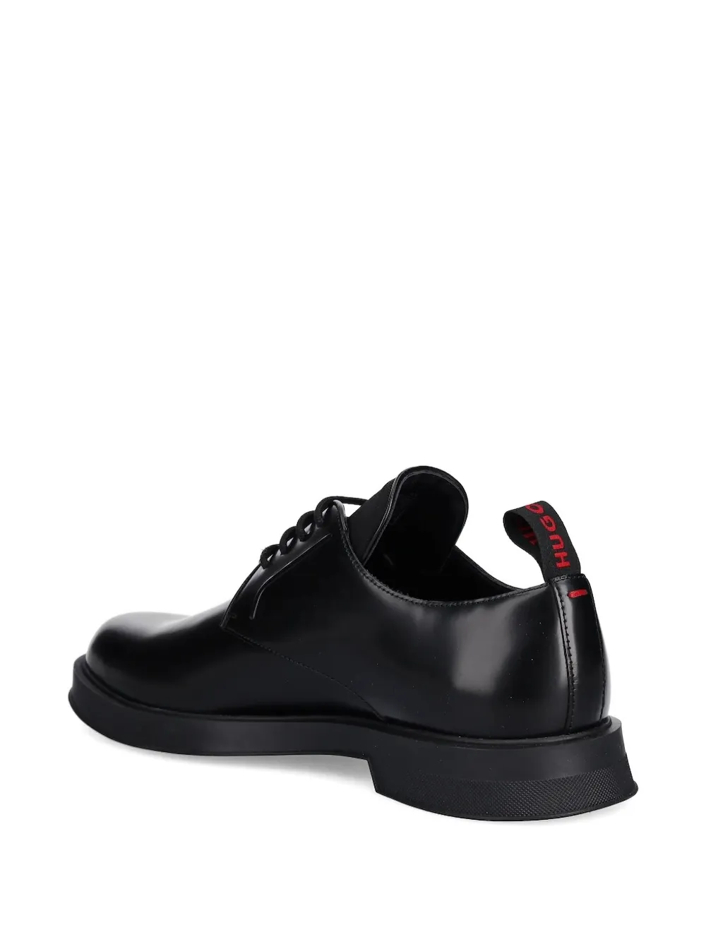 HUGO leather lace-up derby shoes Black