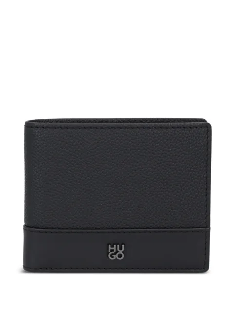 HUGO leather panelled wallet
