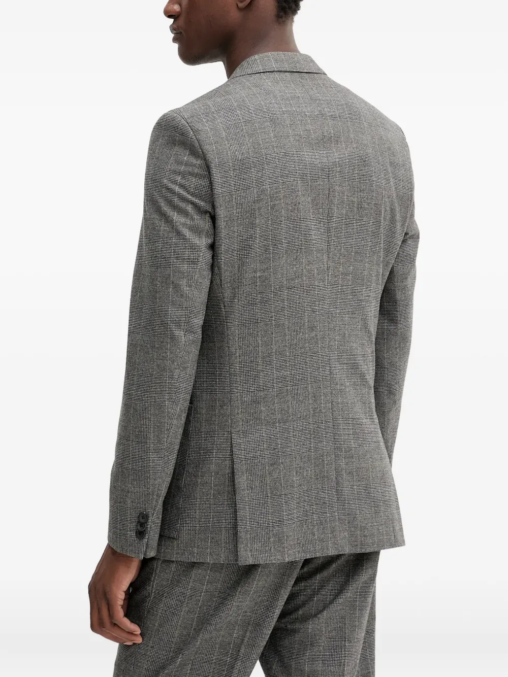 HUGO Geruite blazer Grijs