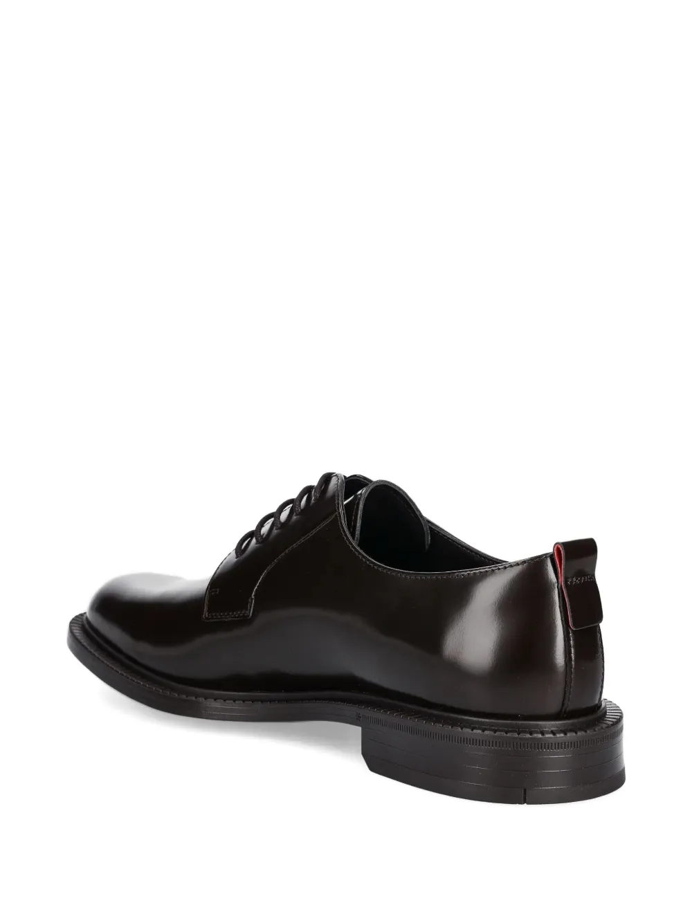 HUGO leather lace-up derby shoes Brown