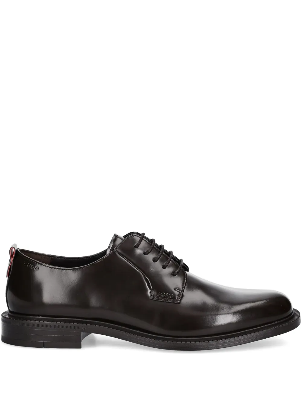 HUGO leather lace-up derby shoes Black