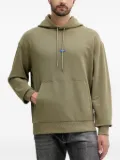 HUGO logo-patch hoodie - Green