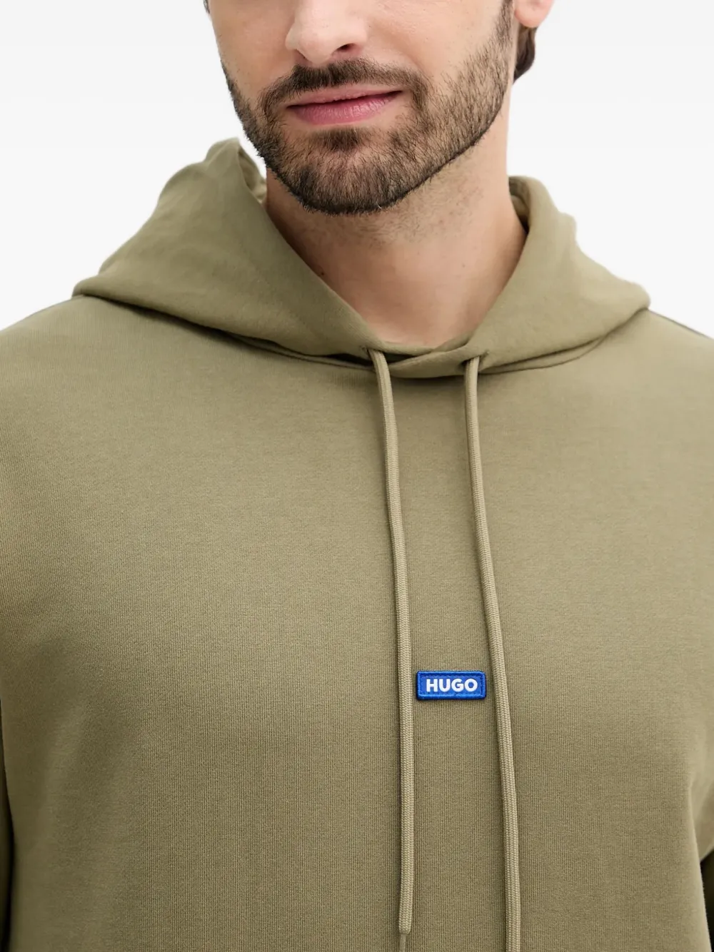 HUGO Hoodie met logo-applicatie Groen