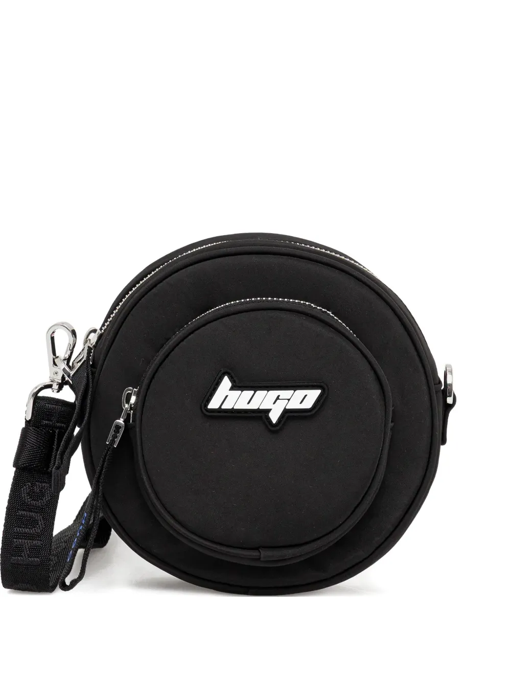 HUGO Crossbodytas met logoplakkaat Zwart