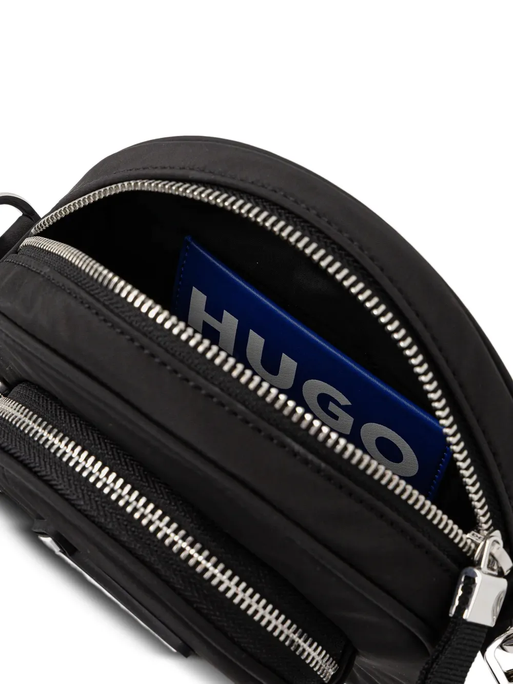 HUGO Crossbodytas met logoplakkaat Zwart