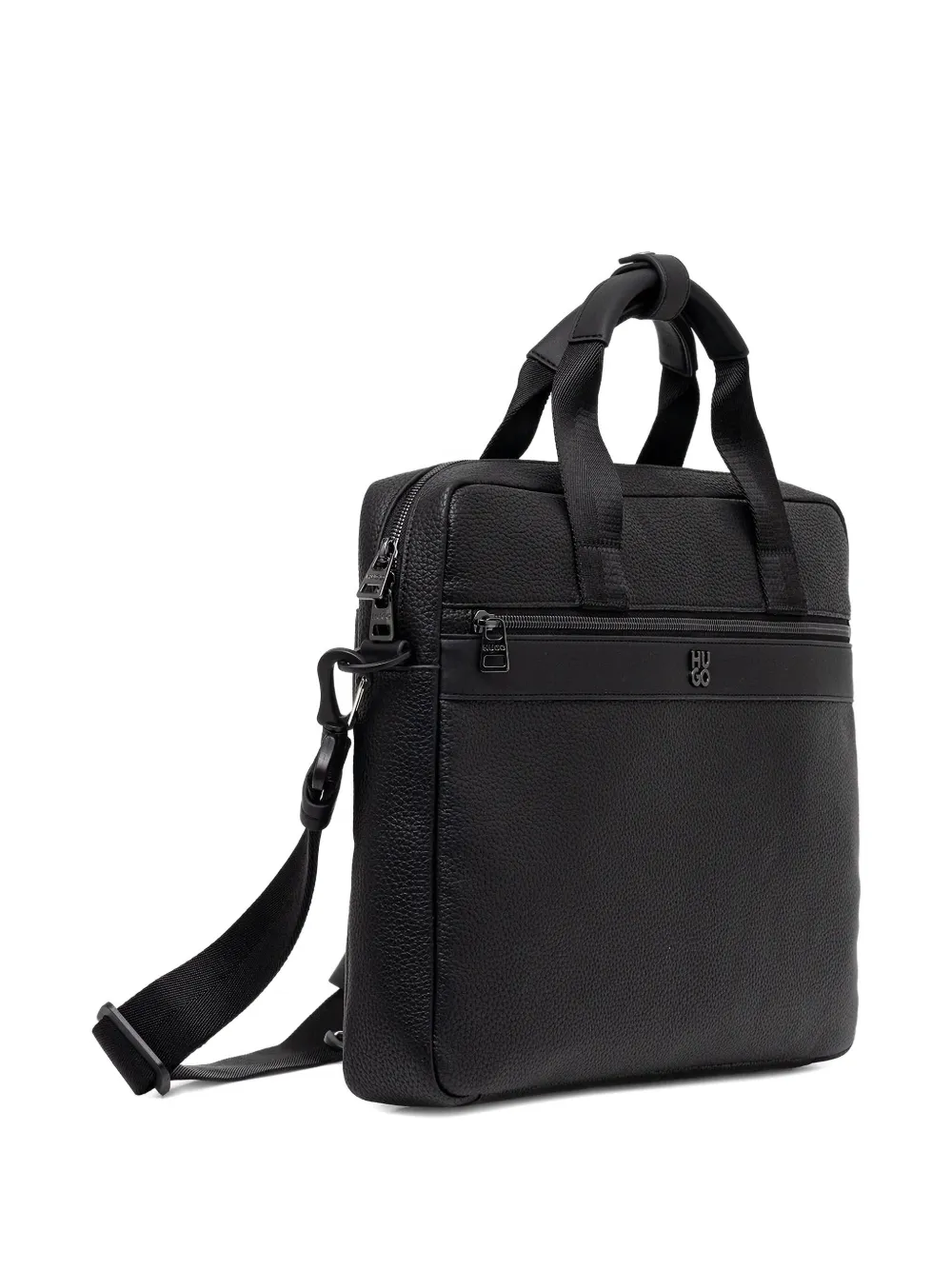 HUGO Laptoptas met logoplakkaat - Zwart