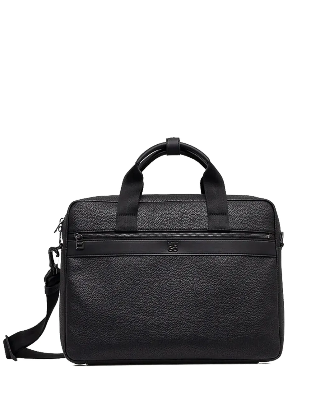 HUGO logo-plaque laptop bag | Black | Image 1