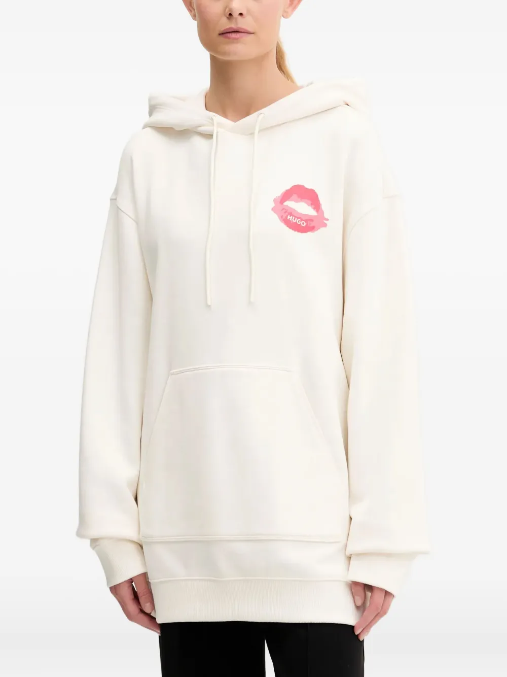 lips-print hoodie