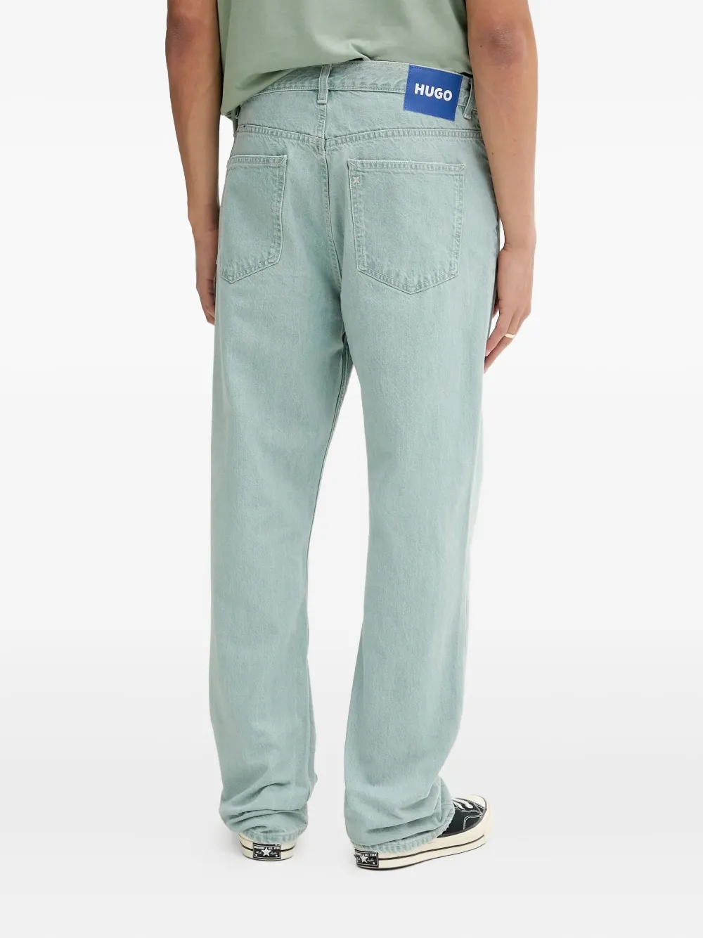HUGO Ruimvallende jeans Blauw