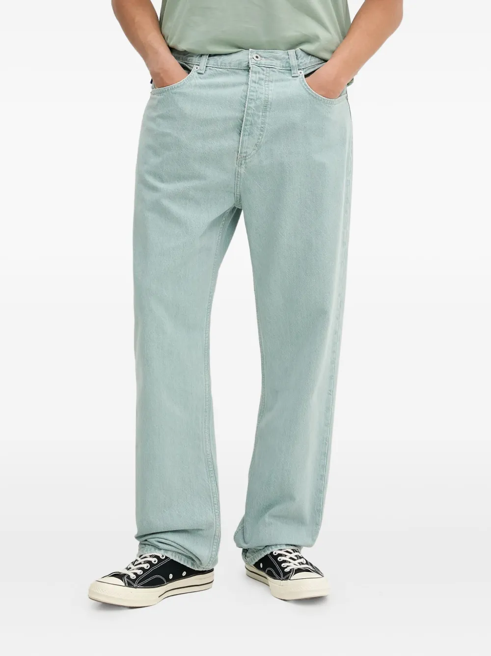 HUGO Ruimvallende jeans Blauw