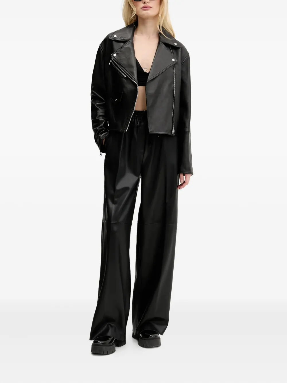 HUGO elasticated-waist trousers - Zwart