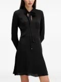 HUGO tie-neck A-line mini dress - Black
