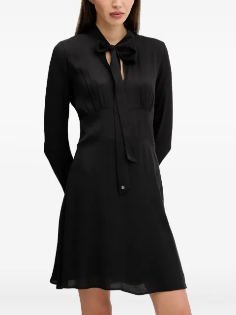 HUGO tie-neck A-line mini dress