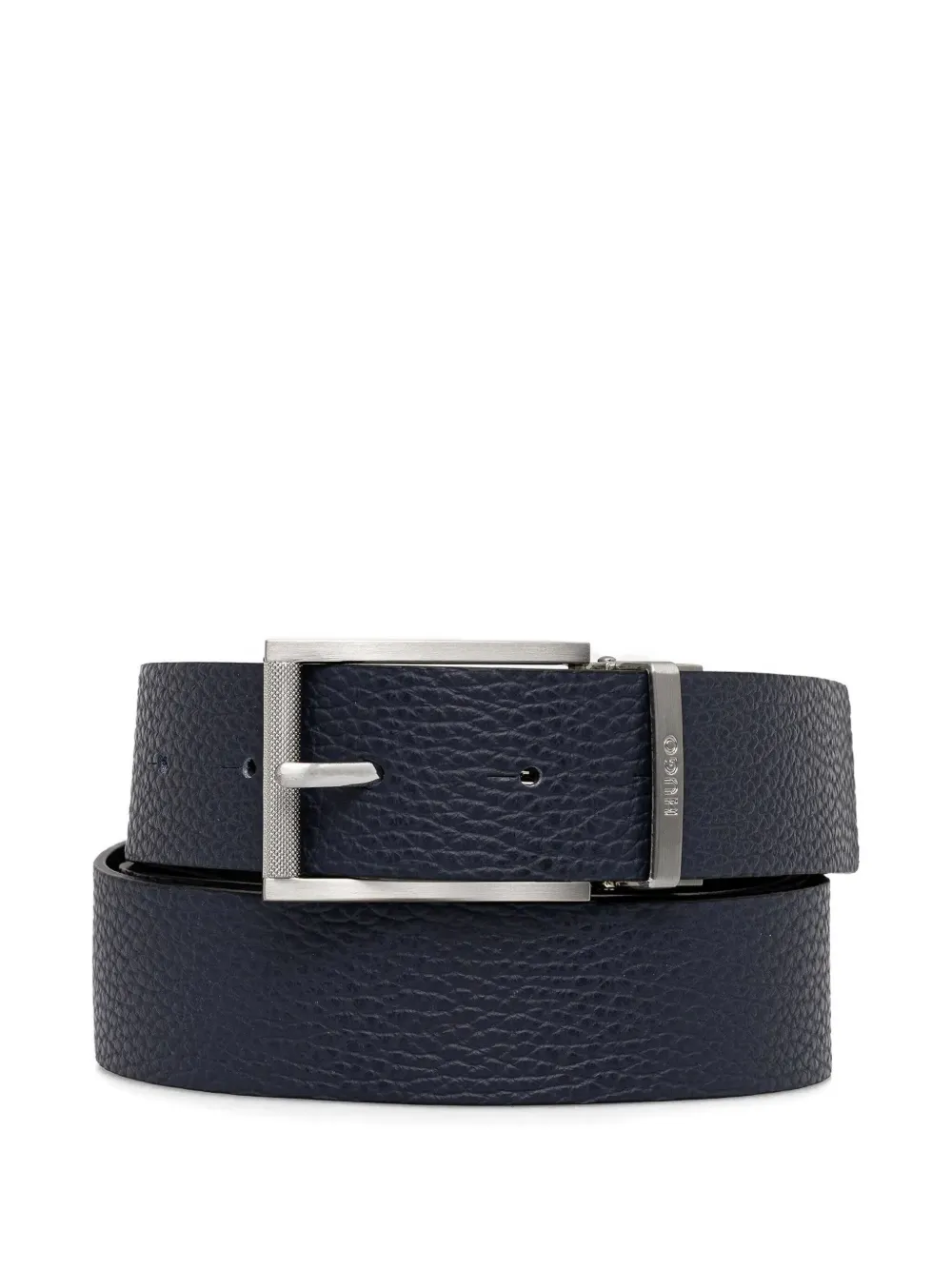 HUGO Omkeerbare leren riem Blauw