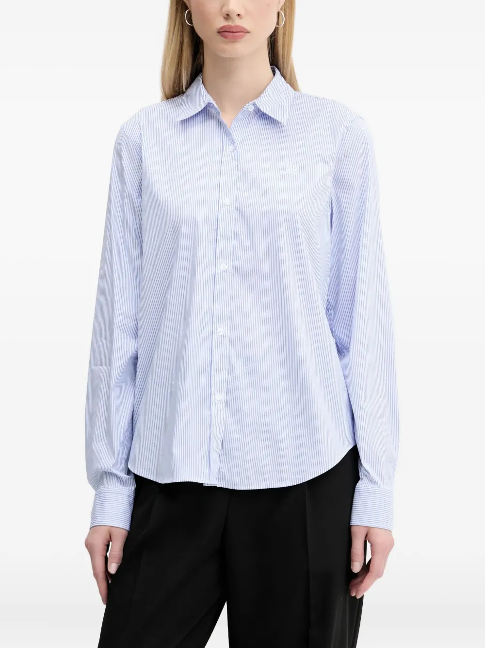 striped button-down shirt