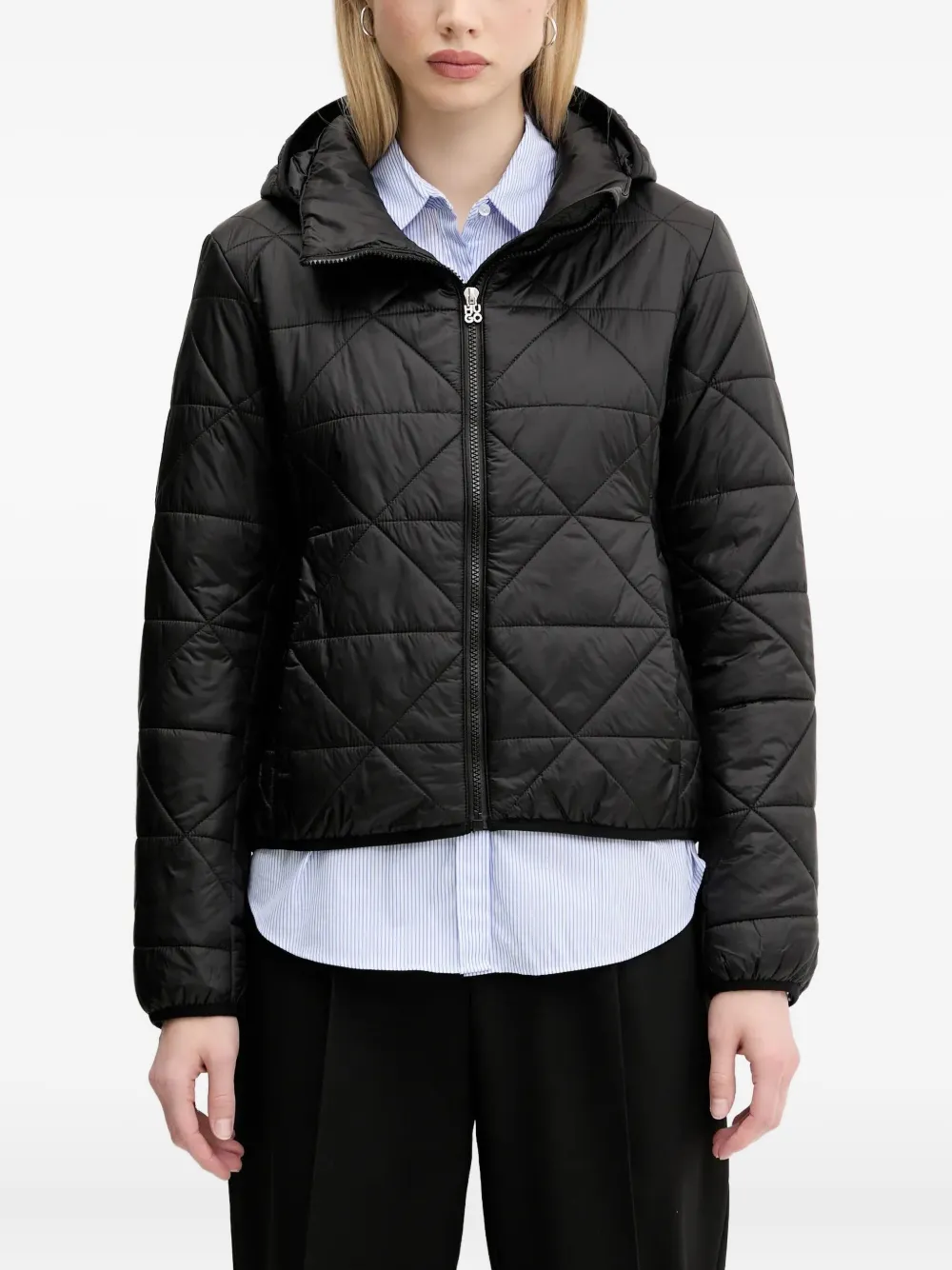 quilted hooded jacket