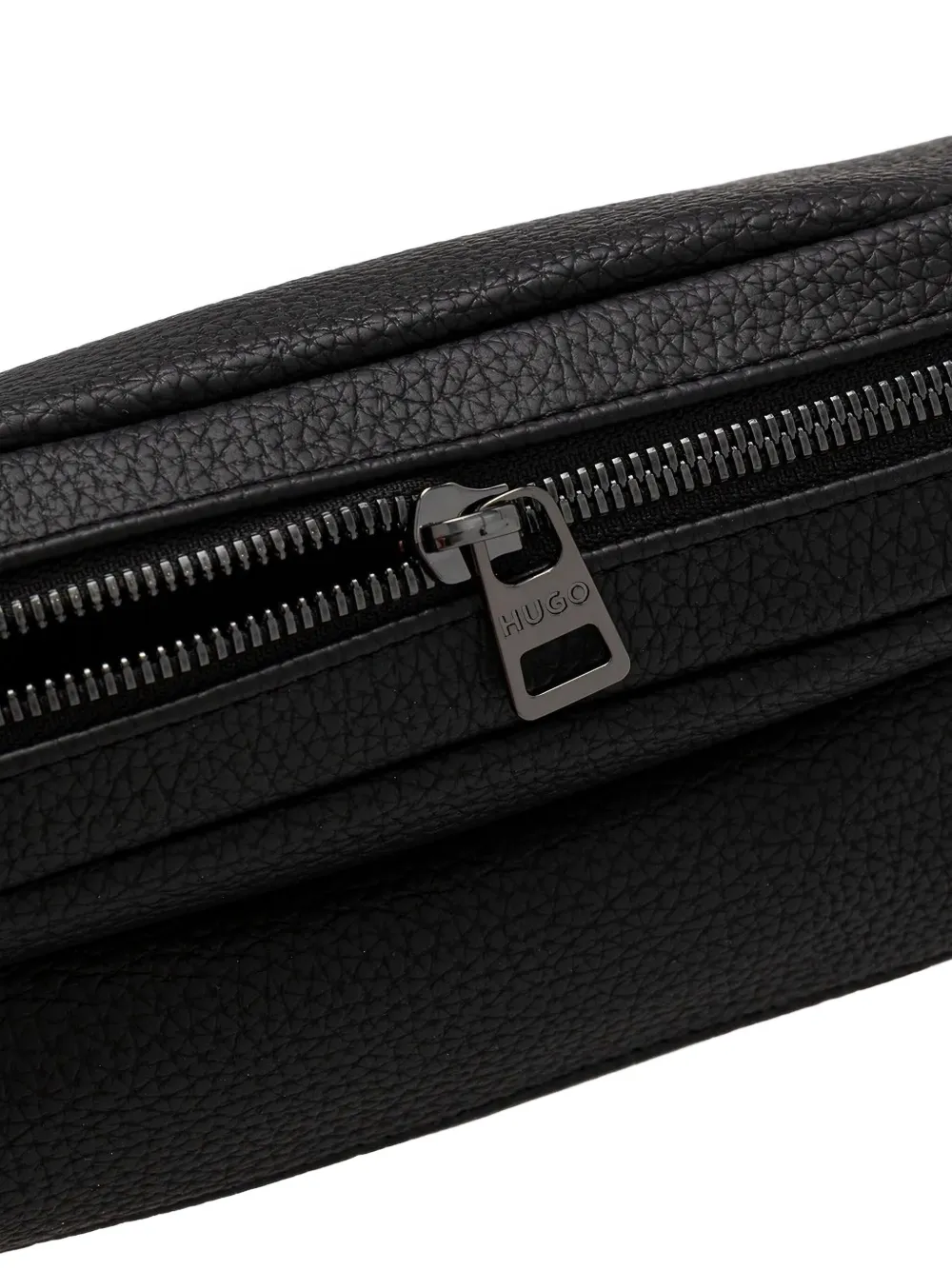 HUGO Quantic zip-fastening logo-plaque shoulder bag Zwart