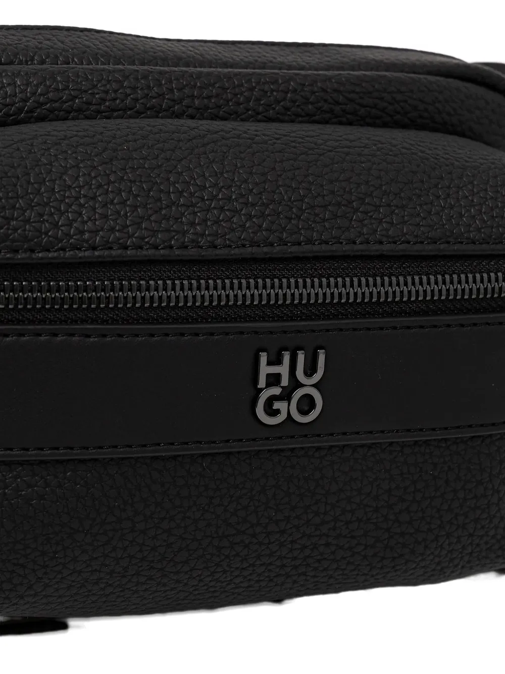 HUGO Quantic zip-fastening logo-plaque shoulder bag Zwart