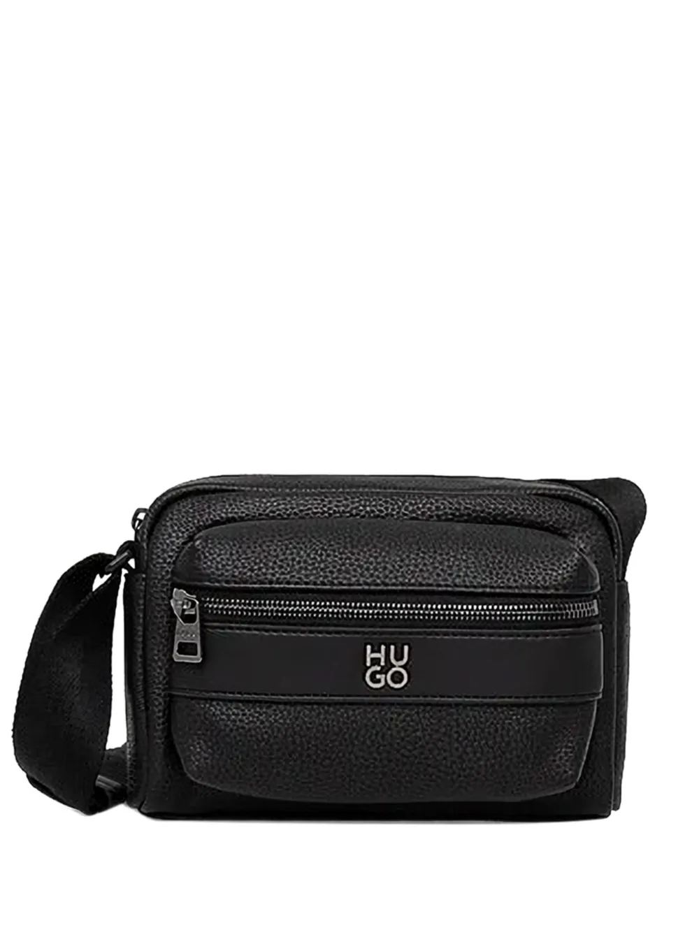 HUGO Quantic zip-fastening logo-plaque shoulder bag | Black | Image 1