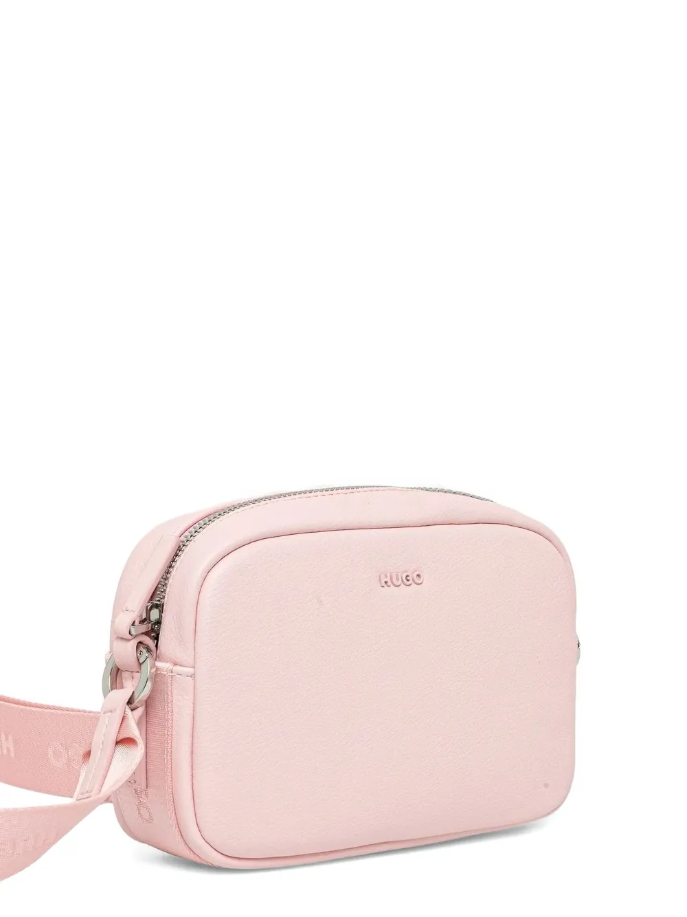 HUGO logo-plaque cross body bag Roze